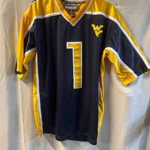 Navy and Gold West Virginia Mountaineers Football Jersey sz L